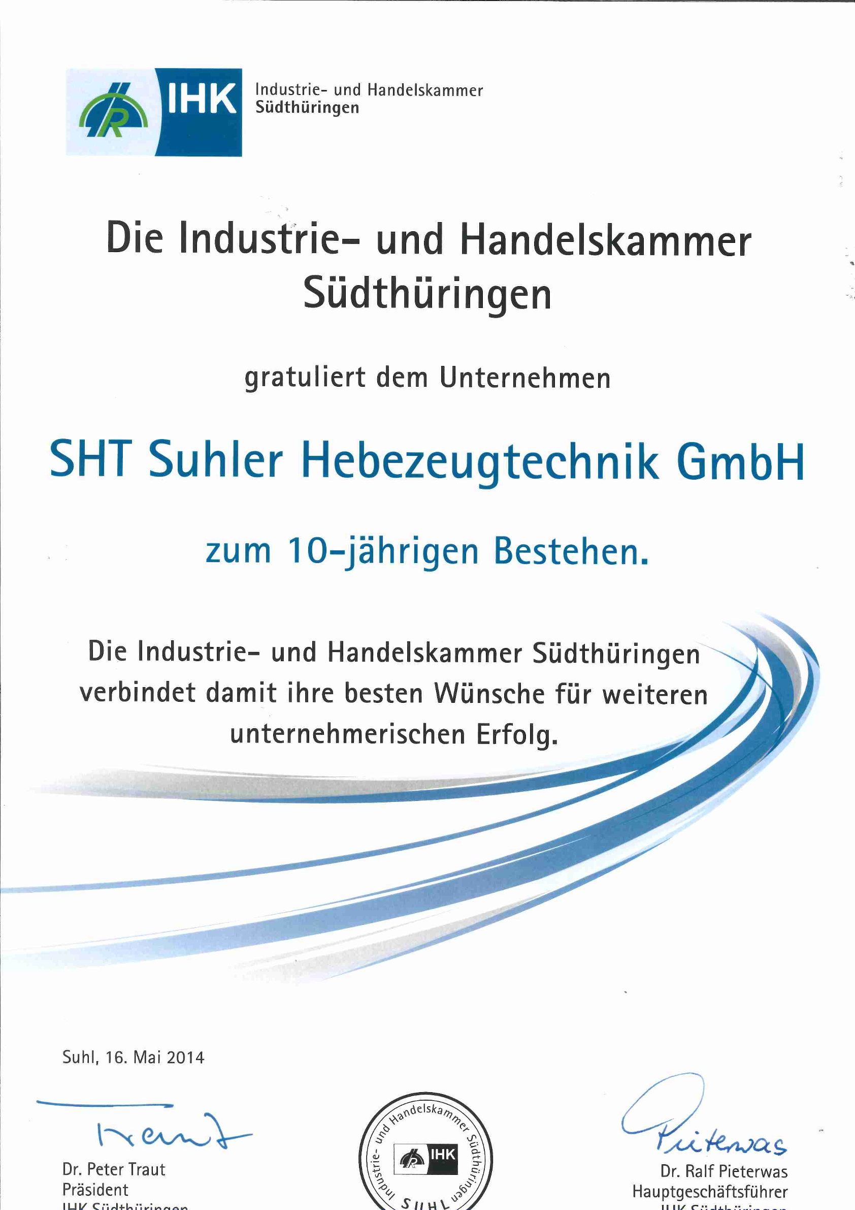 10th anniversary of SHT in 2014