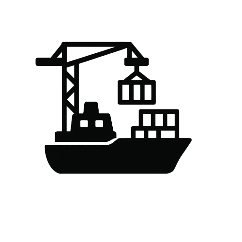 Icon symbolizing port logistics