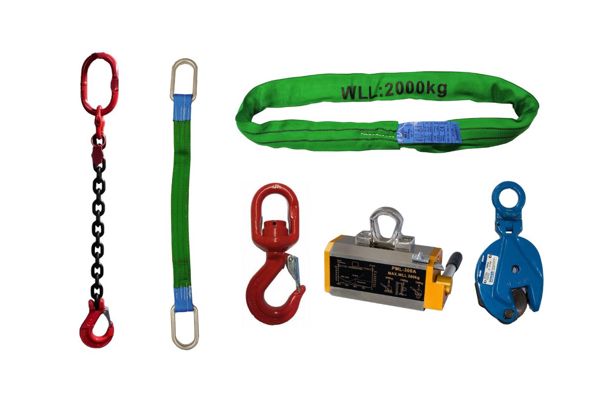 Lifting accessories such as round slings and chains