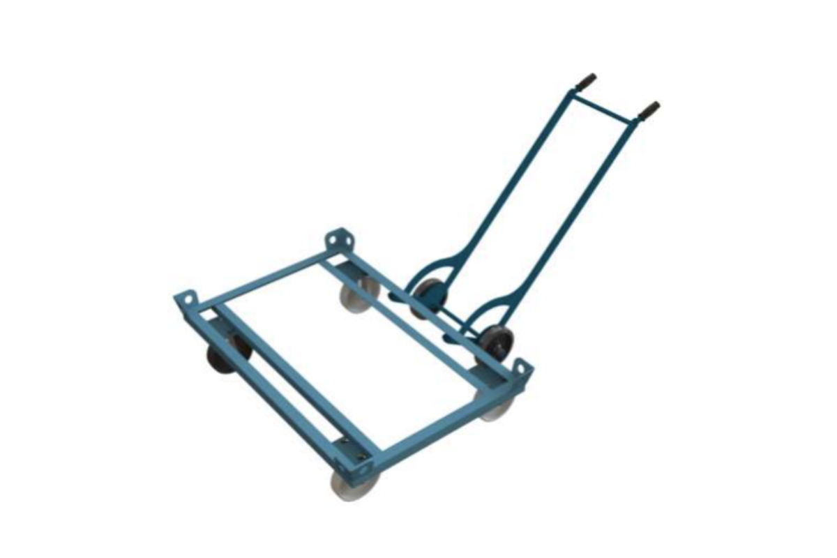 Compact hand tool for moving pallet trolleys effortlessly