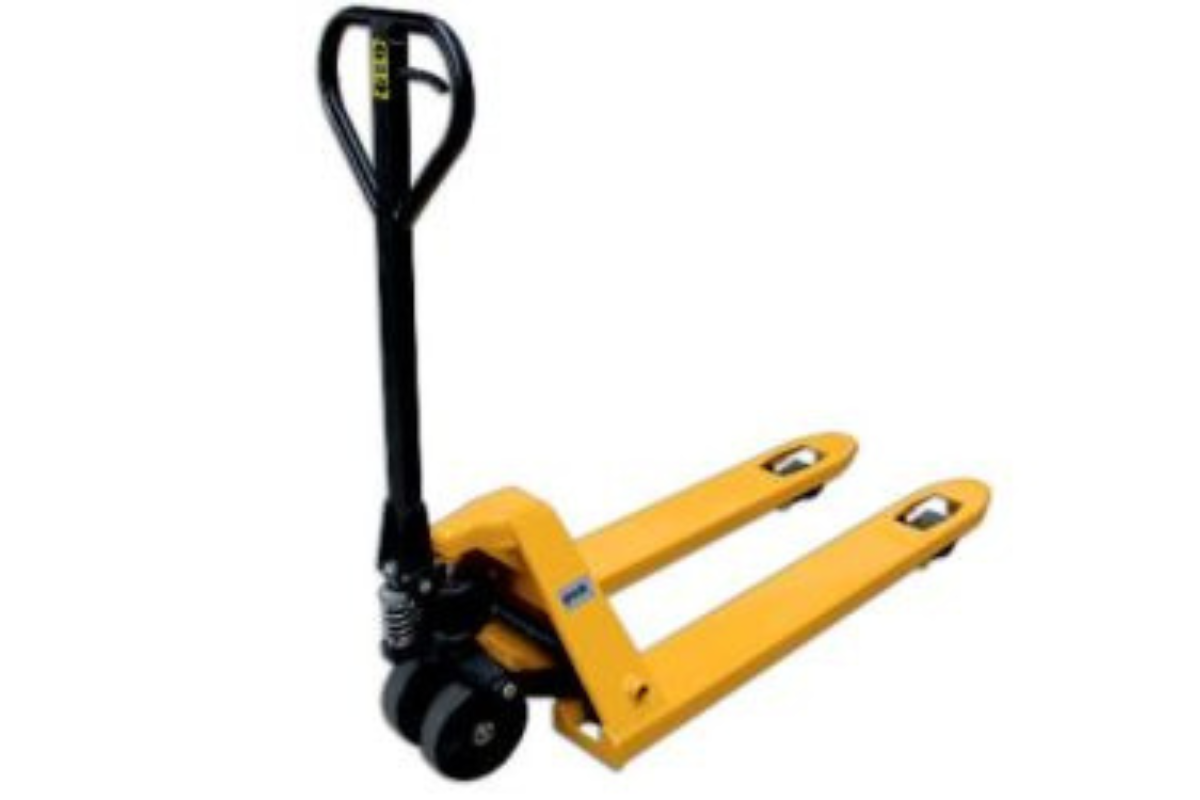 Pallet truck with manual hydraulics