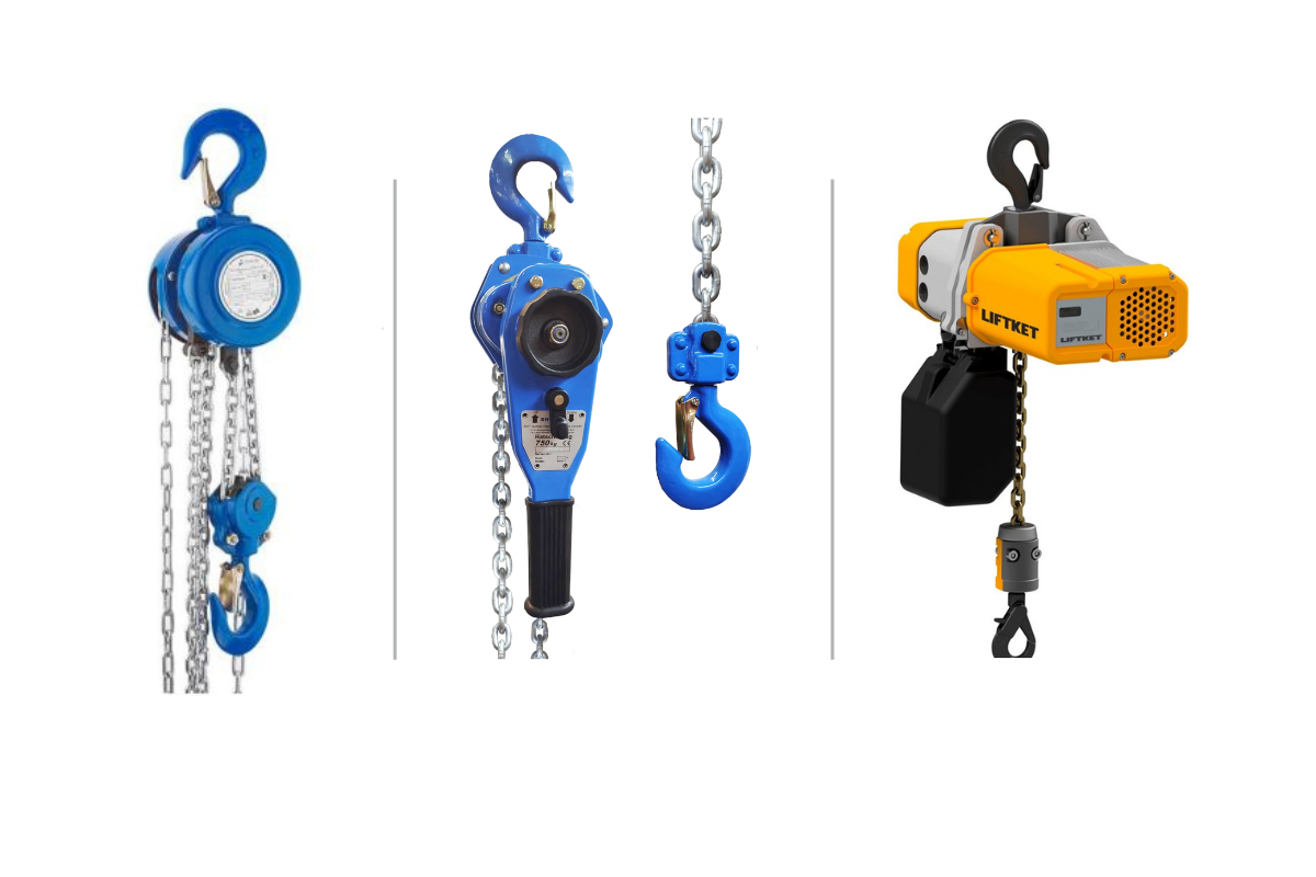 Small hoists for manual lifting