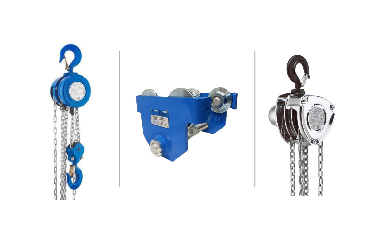 Manual small hoists from SHT – spur gear block, push trolleys