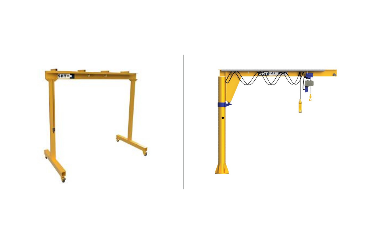Cranes – mini gantry crane and pillar jib crane