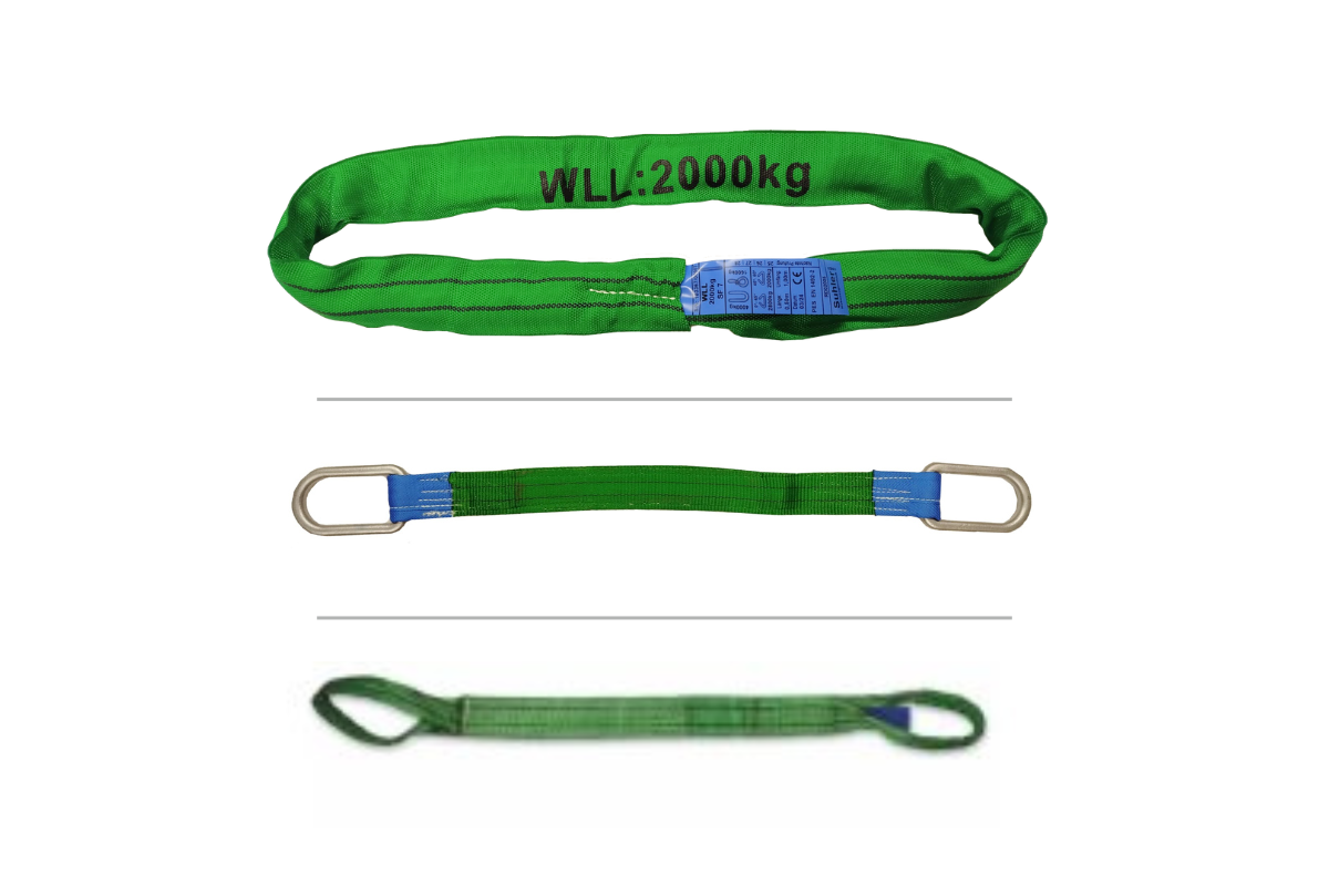 Round slings and lifting straps with load capacity indicator