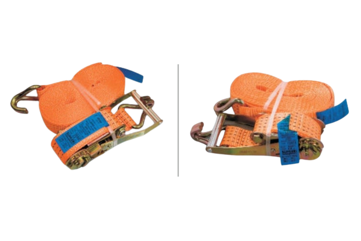Lashing straps and tension belts for safe transport