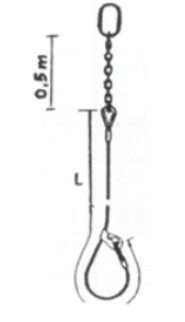Ausführung schlaufe-gleithaken