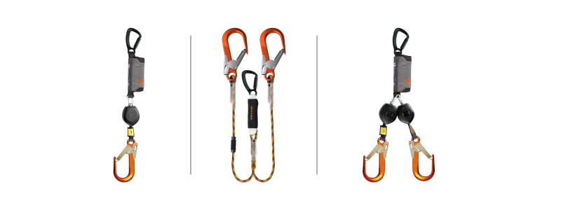 Lanyard with carabiners for PPE