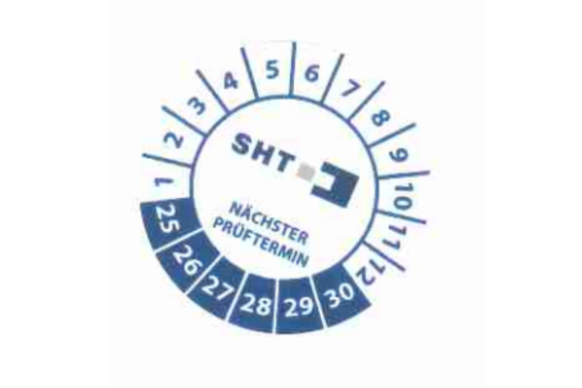 SHT inspection sticker