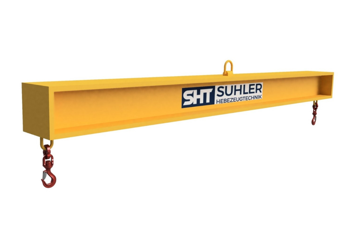 Rigid beam spreader made of steel for even load distribution