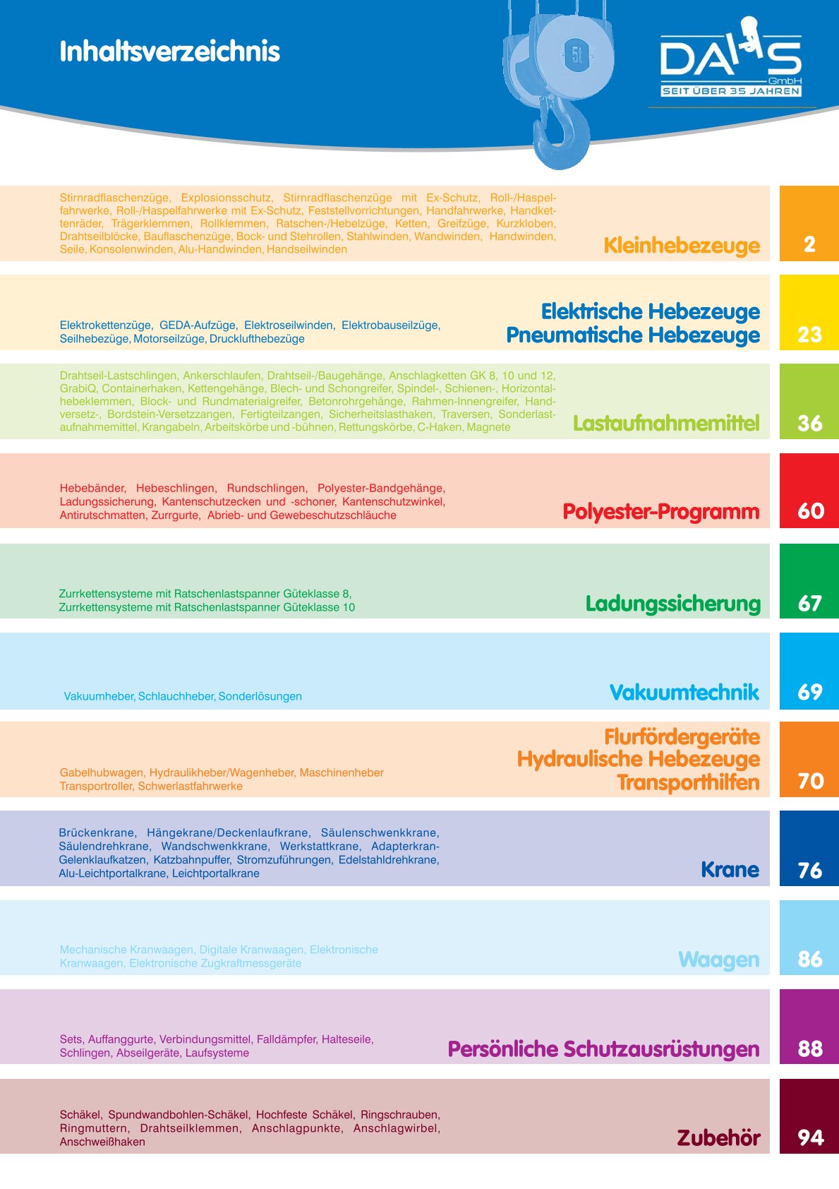 DAHS Produktkatalog