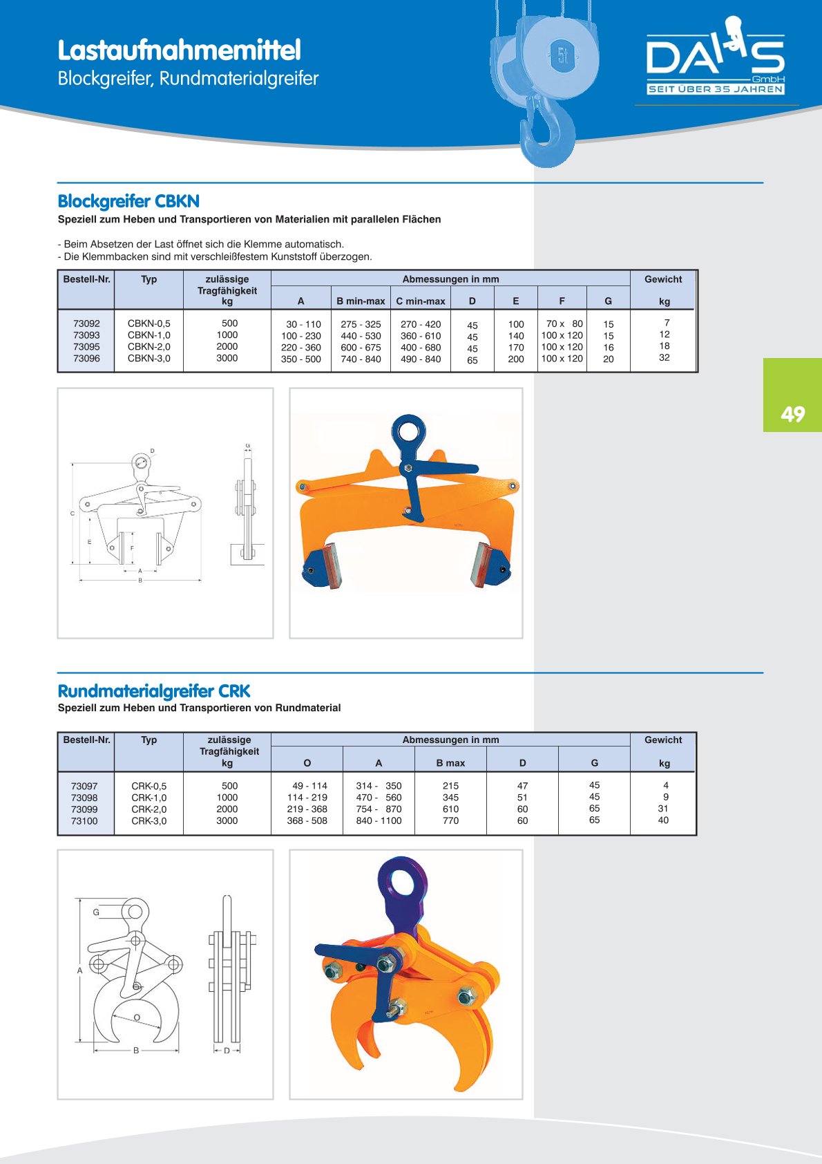 DAHS Produktkatalog