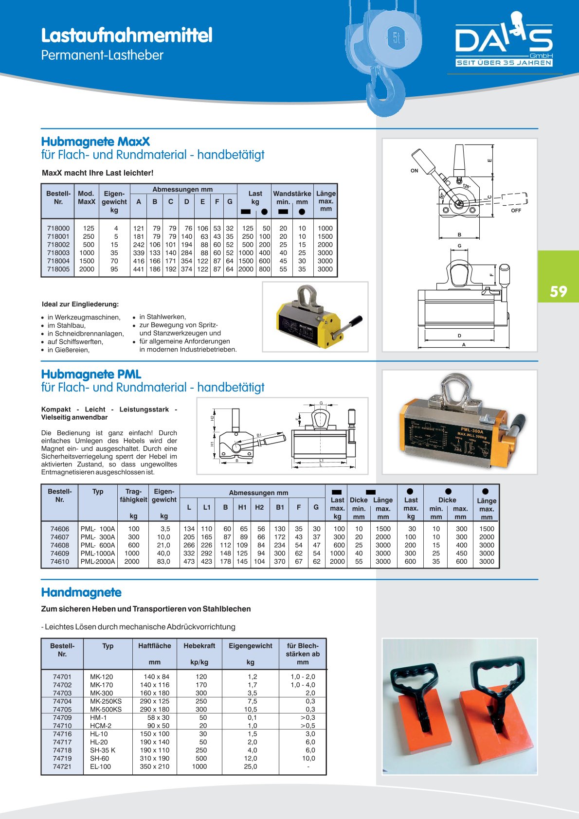 DAHS Produktkatalog