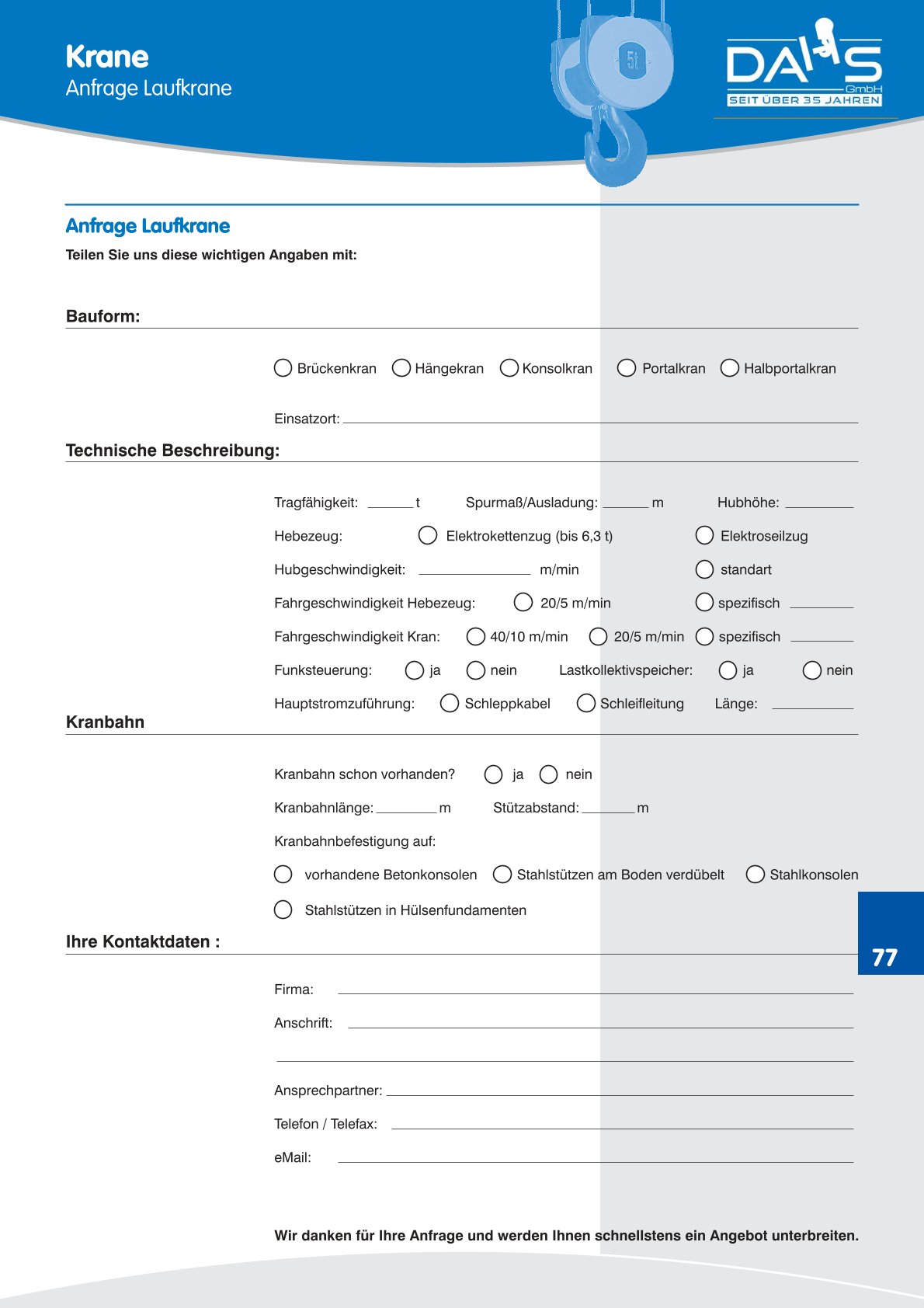 DAHS Produktkatalog