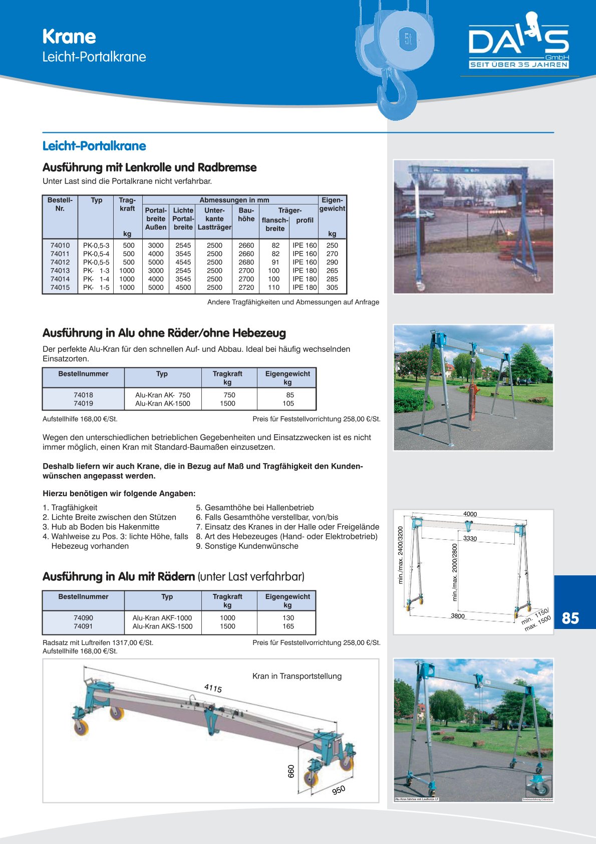 DAHS Produktkatalog